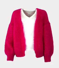 Twins Gilet court fuxia KN82076