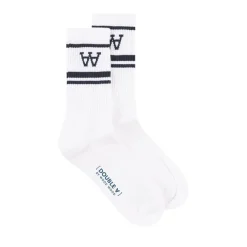 Wood Wood Con 2-pack socks white navy 10009201-9517-0028