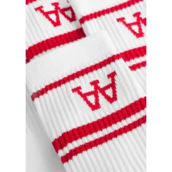 Wood Wood Con 2-pack socks white red 10009201-9517-0029