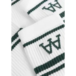 Wood Wood Con 2-pack socks white green 10009201-9517-0030