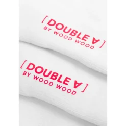 Wood Wood Con 2-pack socks white red 10009201-9517-0029