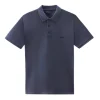 Woolrich Mackinack polo melton blue CFWOPO0065MRUT1483-3989