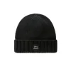 Woolrich Merino wool logo beanie black