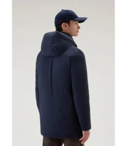 Woolrich Mountain stretch parka melton blue