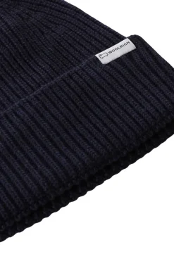 Woolrich Ribbed beanie dark blue CFWOAC0166MRUF0663-3034